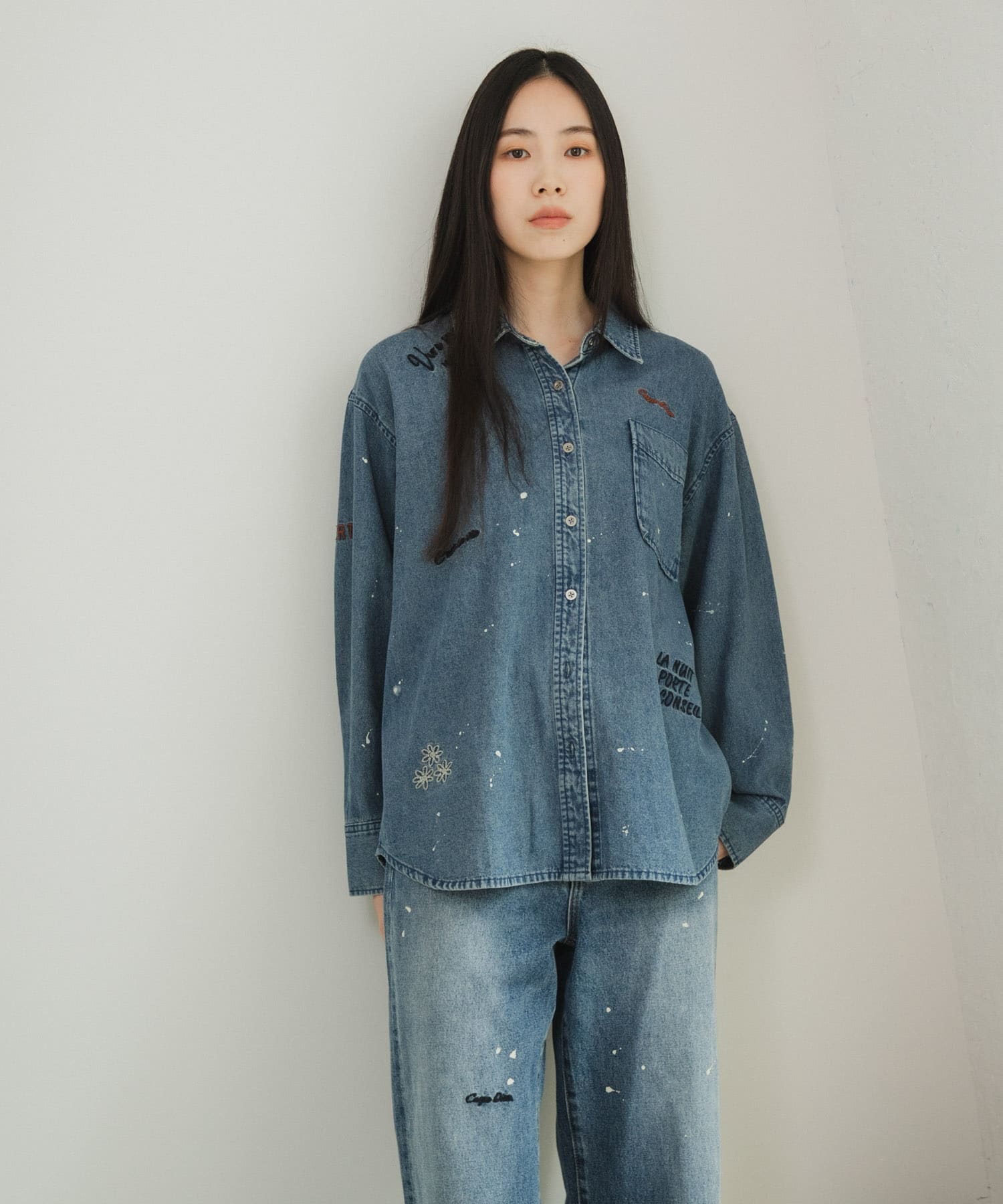 【別注】PICCADILLY / 刺繡牛仔襯衫