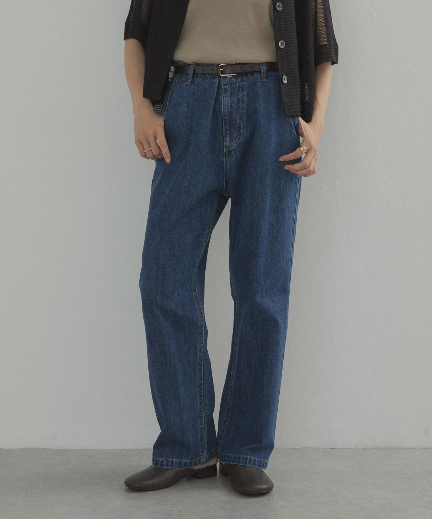 牛仔寬褲